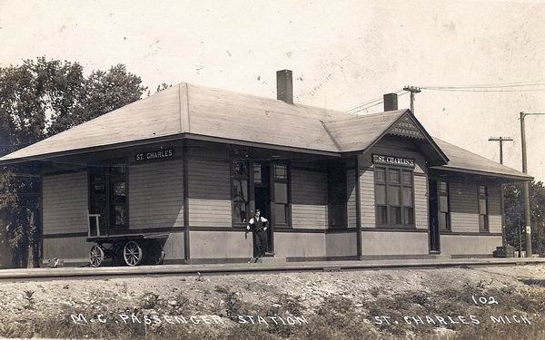 St Saint Charles Central Railroad Train Depot